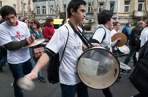 Civic activists rally against surveillance